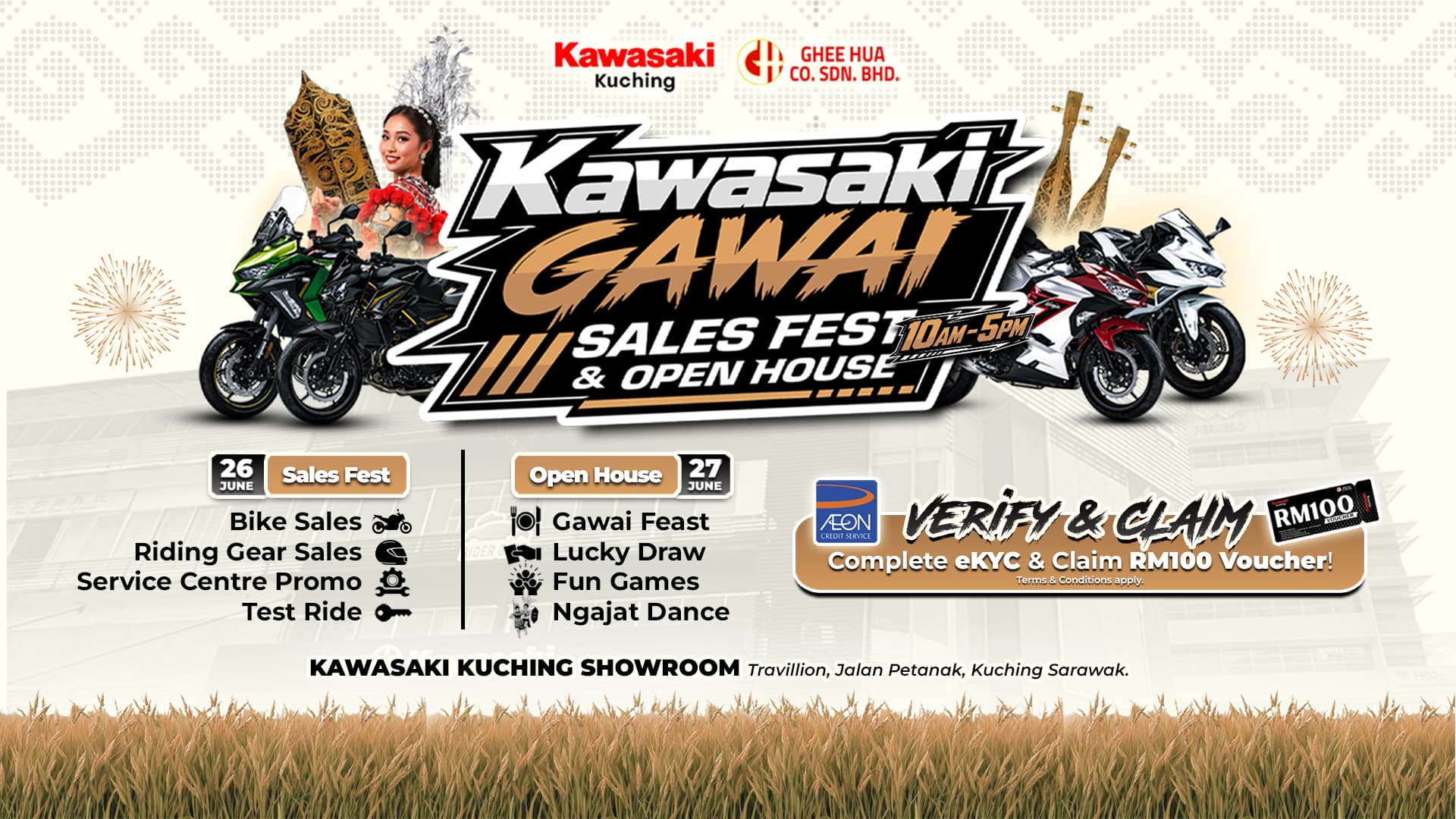 Kawasaki Kuching Gawai Sales Fest & Open House 2026